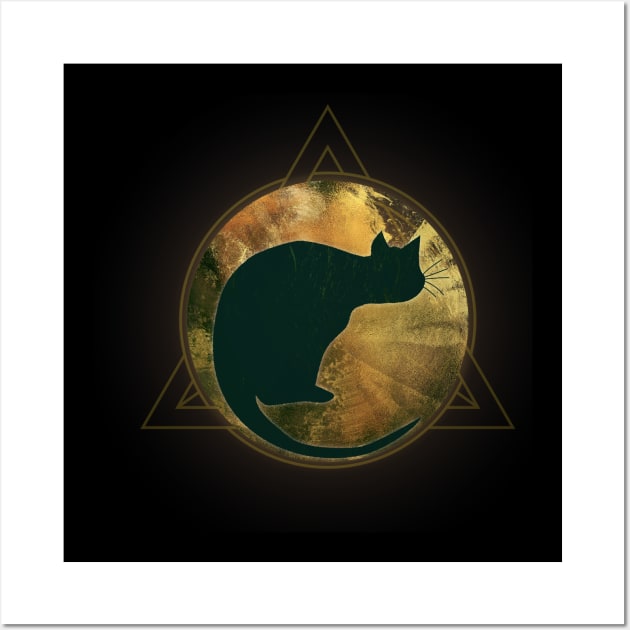 Cat in the moon Wall Art by Sybille